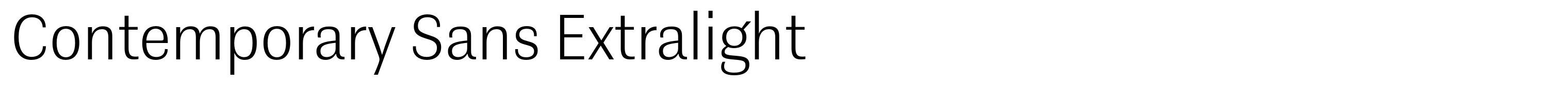 Contemporary Sans Extralight